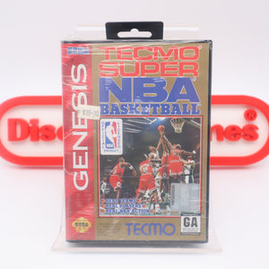 TECMO SUPER NBA BASKETBALL - NEW & Factory Sealed with Authentic Tube Seam! (Sega Genesis)