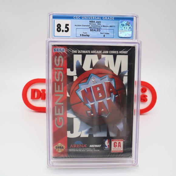 NBA JAM (THE ORIGINAL) - CGC GRADED 8.5 A! NEW & Factory Sealed! (Sega Genesis)