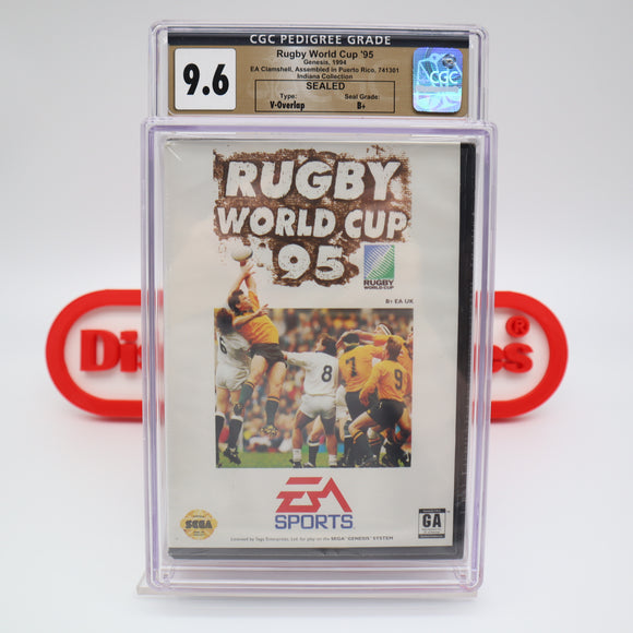 RUGBY WORLD CUP '95 1995 - CGC PEDIGREE GRADED 9.6 B+! NEW & Factory Sealed! (Sega Genesis)