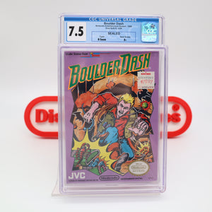 BOULDER DASH - CGC GRADED 7.5 A+! NEW & Factory Sealed with Authentic H-Seam! (NES Nintendo)