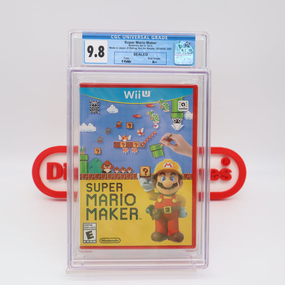 SUPER MARIO MAKER - CGC GRADED 9.8 A++! NEW & Factory Sealed! (Nintendo Wii U)