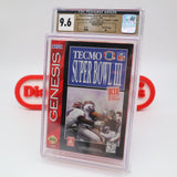 TECMO SUPER BOWL III 3: FINAL EDITION - CGC GRADED 9.6 A+! NEW & Factory Sealed! (Sega Genesis)