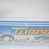 1989 SEGA TURBO OUT RUN / OUTRUN ARCADE MARQUEE - CAS GRADED 85! AUTHENTIC ORIGINAL!