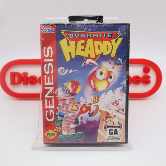 DYNAMITE HEADDY - NEW & Factory Sealed with Authentic V-Overlap Seam! (Sega Genesis)