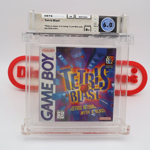 TETRIS BLAST - WATA GRADED 6.0  B+! NEW & Factory Sealed with Authentic H-Seam! (Game Boy Original)