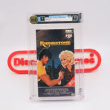 RHINESTONE (PARDON & STALLONE!) IGS GRADED 9 BOX & 9 SEAL! NEW & Factory Sealed with Authentic 3-Sided Seam! (VHS)