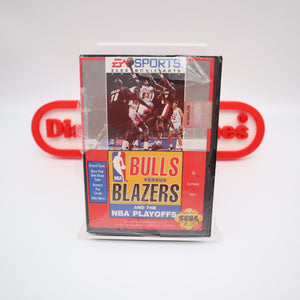 BULLS VERSUS BLAZERS AND THE NBA PLAYOFFS - NEW & Factory Sealed! (Sega Genesis)