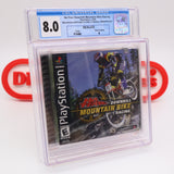 NO FEAR DOWNHILL MOUNTAIN BIKE RACING - CGC GRADED 8.0 A! NEW & Factory Sealed! (PS1 PlayStation 1) POP 1!