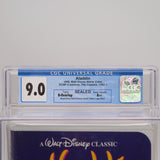 WALT DISNEY'S ALADDIN (CLAMSHELL CASE!) CGC GRADED 9.0 A++! NEW & Factory Sealed with Authentic H-Overlap Seam! (VHS)