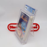 WALT DISNEY'S ALADDIN (CLAMSHELL CASE!) CGC GRADED 9.0 A++! NEW & Factory Sealed with Authentic H-Overlap Seam! (VHS)