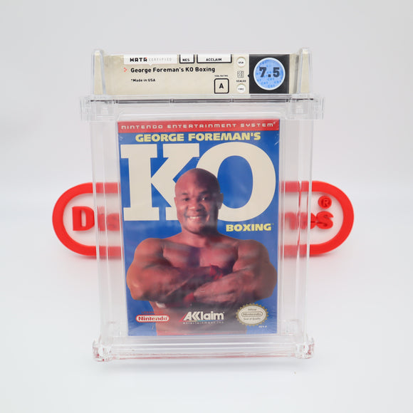 GEORGE FOREMAN'S KO BOXING - WATA GRADED 7.5 A! NEW & Factory Sealed with Authentic V-Overlap! (NES Nintendo)