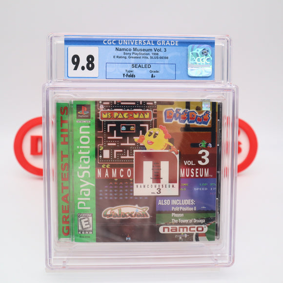 NAMCO MUSEUM VOL. 3 / VOLUME III - CGC GRADED 9.8 A+! NEW & Factory Sealed! (PS1 PlayStation 1)