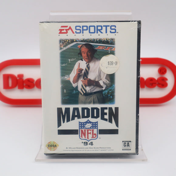 MADDEN NFL '94 1994 FOOTBALL - NEW & Factory Sealed with Authentic V-Overlap Seam! (Sega Genesis)
