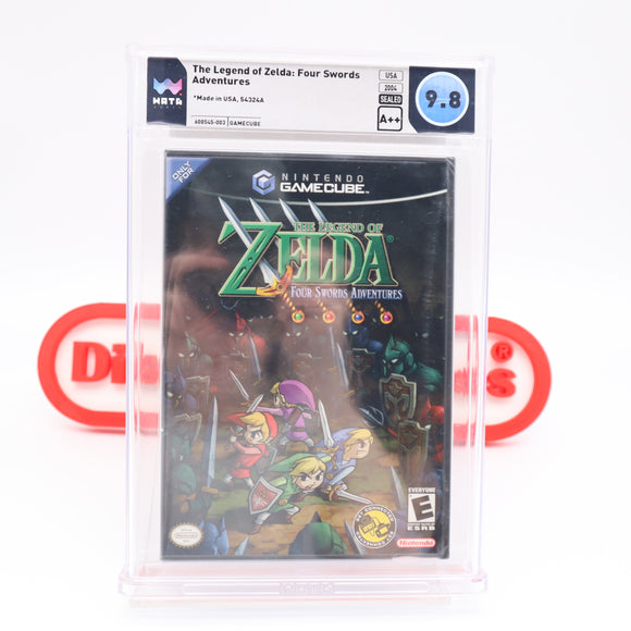 THE LEGEND OF ZELDA: FOUR SWORDS ADVENTURES - WATA GRADED 9.8 A++! NEW & Factory Sealed! (Nintendo GameCube)