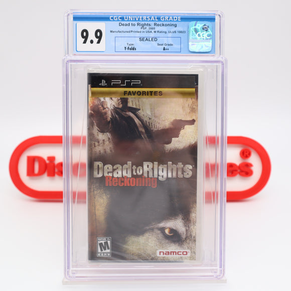 DEAD TO RIGHTS: RECKONING - CGC GRADED 9.9 A++! NEW & Factory Sealed! (PSP PlayStation Portable)