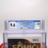 SONIC THE HEDGEHOG AND THE SECRET RINGS - CGC GRADED 9.6 A+! NEW & Factory Sealed! (Nintendo Wii)