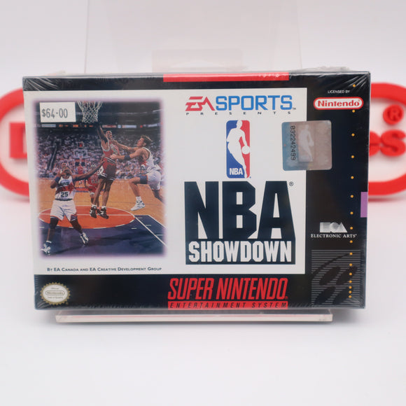 NBA SHOWDOWN BASKETBALL - NEW & Factory Sealed with Authentic V-Seam! (SNES Super Nintendo)