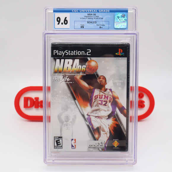 NBA 06 2006: THE LIFE - SUNS' STOUDEMIRE COVER - CGC GRADED 9.6 A+! NEW & Factory Sealed! (PS2 PlayStation 2)