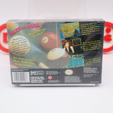 SIDE POCKET POOL / BILLIARDS - NEW & Factory Sealed with Authentic V-Seam! (SNES Super Nintendo)