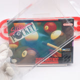 SIDE POCKET POOL / BILLIARDS - NEW & Factory Sealed with Authentic V-Seam! (SNES Super Nintendo)