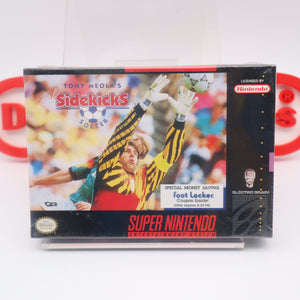 TONY MEOLA'S SIDEKICKS SOCCER - NEW & Factory Sealed with Authentic H-Overlap Seam! (SNES Super Nintendo)