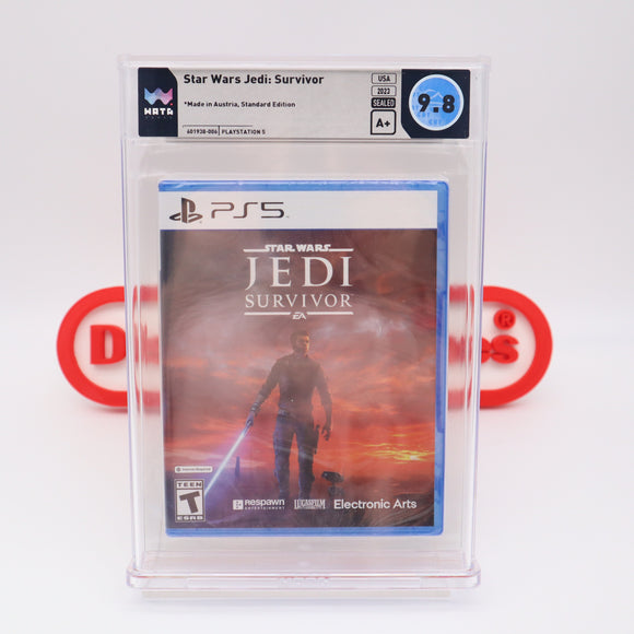 STAR WARS JEDI: SURVIVOR - WATA GRADED 9.8 A+! NEW & Factory Sealed! (PS5 PlayStation 5)