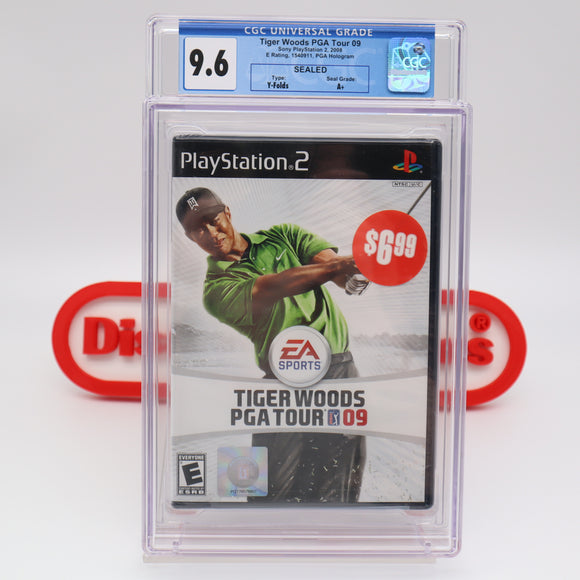 TIGER WOODS PGA TOUR 09 2009 GOLF - CGC GRADED 9.6 A+! NEW & Factory Sealed! (PS2 PlayStation 2)