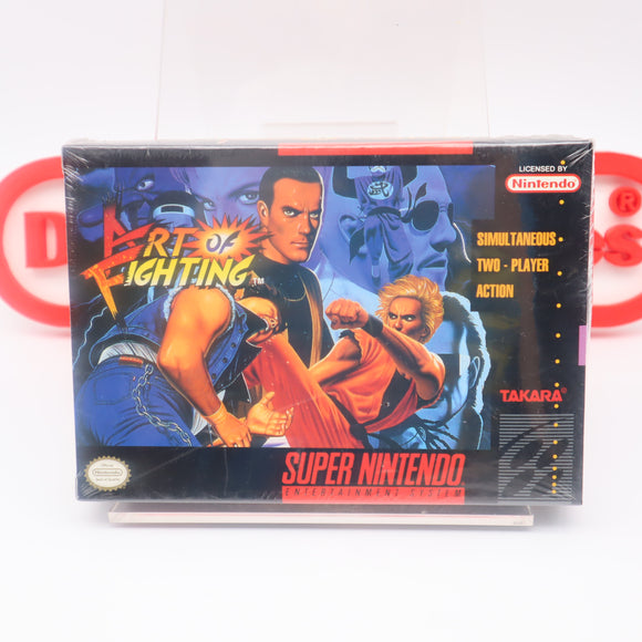 ART OF FIGHTING - NEW & Factory Sealed with Authentic V-Seam! (SNES Super Nintendo)