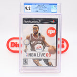 NBA LIVE 09 2009 - SPURS' TONY PARKER COVER - CGC GRADED 9.2 A+! NEW & Factory Sealed! (PS2 PlayStation 2)