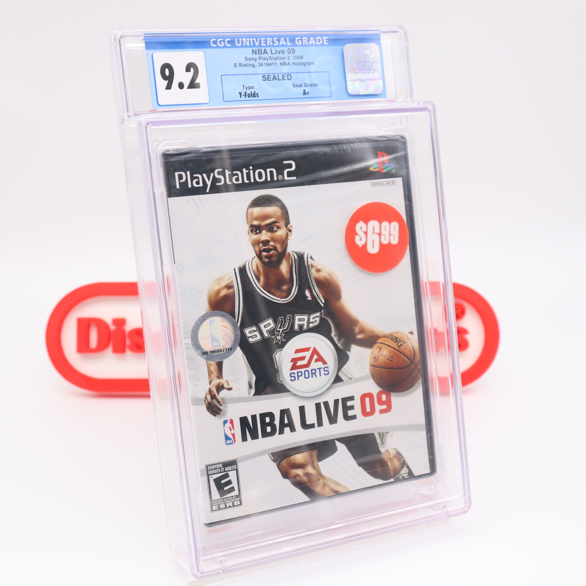 NBA LIVE 09 2009 - SPURS' TONY PARKER COVER - CGC GRADED 9.2 A+!