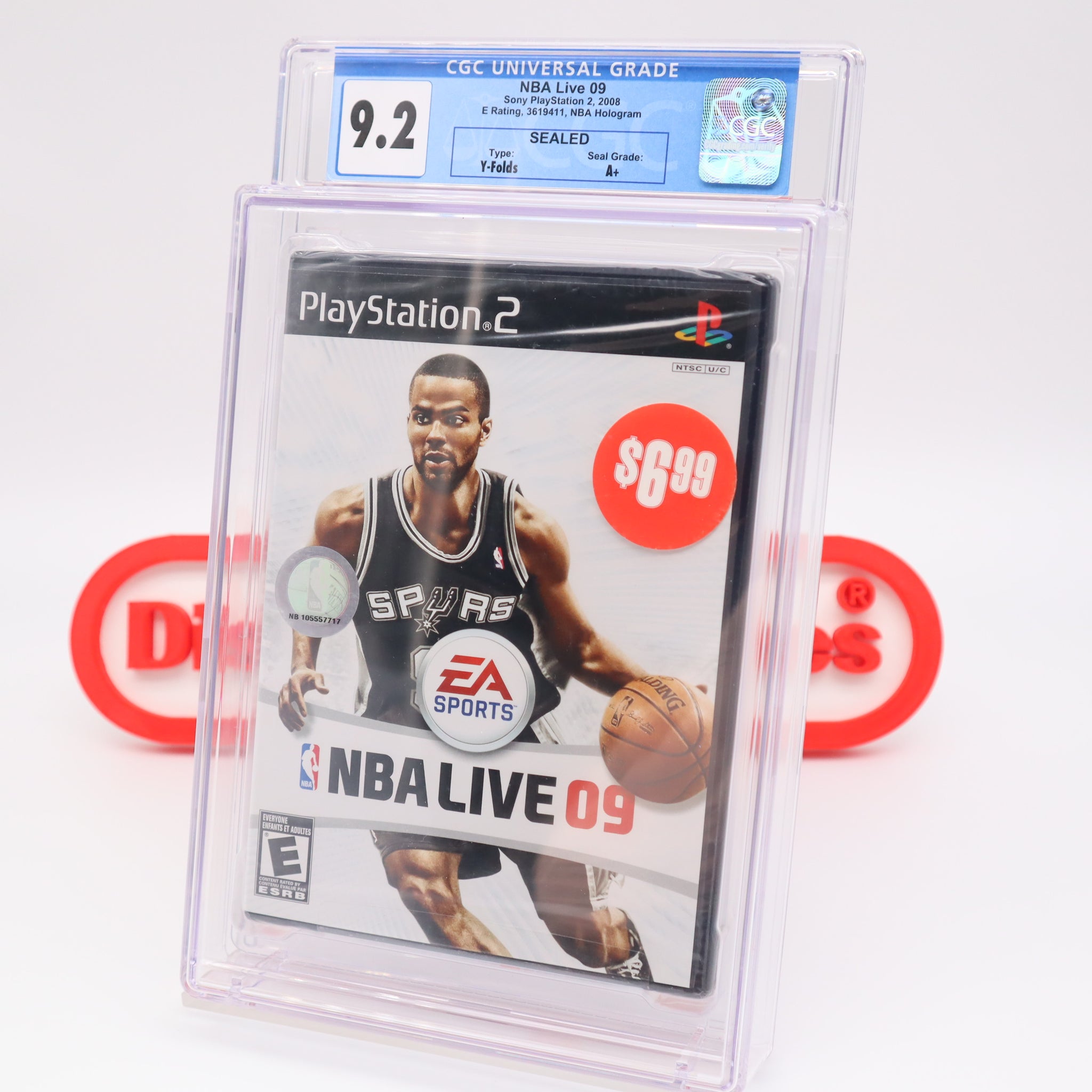 NBA LIVE 09 2009 - SPURS' TONY PARKER COVER - CGC GRADED 9.2 A+!