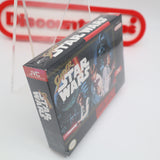 SUPER STAR WARS - JVC FIRST / EARLIEST PRINT! NEW & Factory Sealed with Authentic V-Seam! (SNES Super Nintendo)