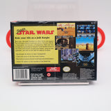 SUPER STAR WARS - JVC FIRST / EARLIEST PRINT! NEW & Factory Sealed with Authentic V-Seam! (SNES Super Nintendo)