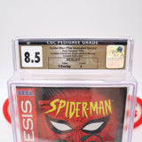 SPIDERMAN / SPIDER-MAN: THE ANIMATED SERIES (with FEATURING Sticker!) CGC PEDIGREE COLLECTION GRADED! NEW & Factory Sealed with Authentic V-Overlap Seam! (Sega Genesis)