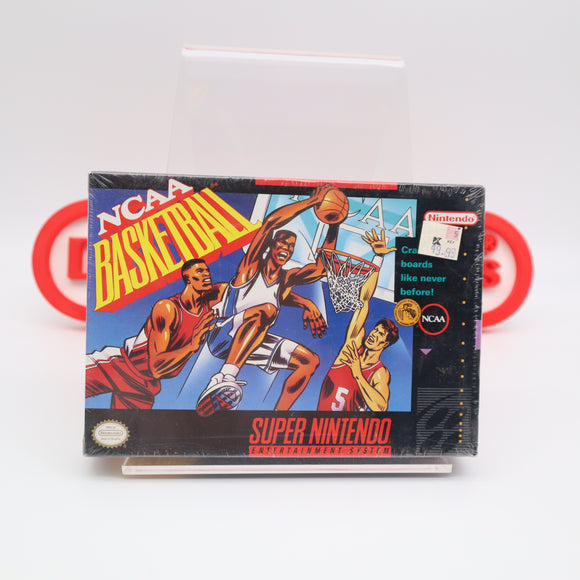 NCAA COLLEGE BASKETBALL - NEW & Factory Sealed with Authentic V-Seam! (SNES Super Nintendo)