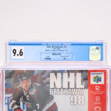 NHL BREAKAWAY 98 1998 HOCKEY - CGC GRADED 9.6 A++! NEW & Factory Sealed with Authentic V-Overlap Seam! (N64 Nintendo 64)