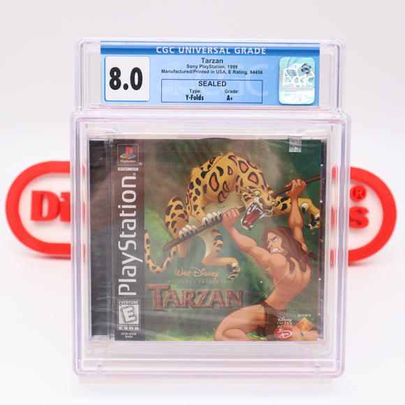 DISNEY'S TARZAN - CGC GRADED 8.0 A+! NEW & Factory Sealed! (PS1 PlayStation 1)