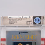 JACK NICKLAUS' GREATEST 18 HOLES OF MAJOR CHAMPIONSHIP GOLF - WATA GRADED 9.6 A+! NEW & Factory Sealed with Authentic H-Seam! (NES Nintendo)