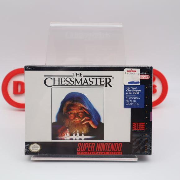 THE CHESSMASTER / CHESS MASTER - NEW & Factory Sealed with Authentic V-Seam! (SNES Super Nintendo)