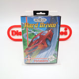 HARD DRIVIN' / HARD DRIVING RACING (EARLY MIJ CLAMSHELL CASE!) NEW & Factory Sealed with Authentic Tube Seam! (Sega Genesis)