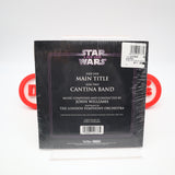 STAR WARS A NEW HOPE: MAIN TITLE / CANTINA BAND MUSIC! 7" VINYL WALMART EXCLUSIVE TRANSLUCENT BLUE RECORD - NEW & Factory Sealed!