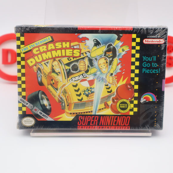 THE INCREDIBLE CRASH DUMMIES - NEW & Factory Sealed with Authentic V-Seam! (SNES Super Nintendo)