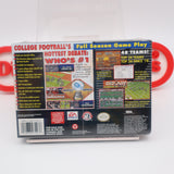 BILL WALSH COLLEGE FOOTBALL - NEW & Factory Sealed with Authentic V-Seam! (SNES Super Nintendo)