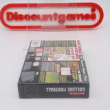 BILL WALSH COLLEGE FOOTBALL - NEW & Factory Sealed with Authentic V-Seam! (SNES Super Nintendo)