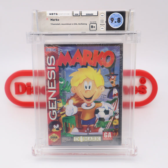 MARKO (SOCCER ACTON ADVENTURE!) - WATA GRADED 9.8 B+! NEW & Factory Sealed! (Sega Genesis)
