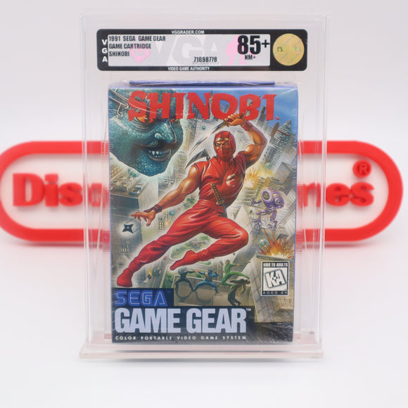 SHINOBI - VGA GRADED 85+ NM+ GOLD! NEW & Factory Sealed! (Sega Game Gear)