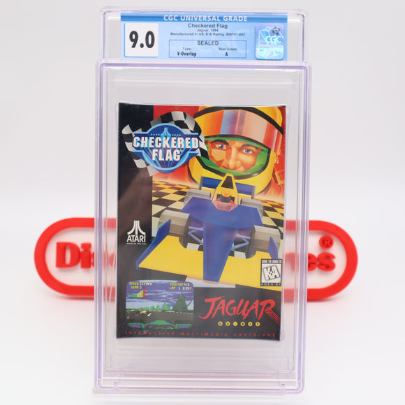 CHECKERED FLAG - CGC GRADED 9.0 A! NEW & Factory Sealed with Authentic V-Overlap Seam! (Jaguar)