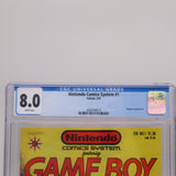NINTENDO COMICS SYSTEM: GAME BOY #1 - VALIANT 1990 - CGC GRADED 8.0