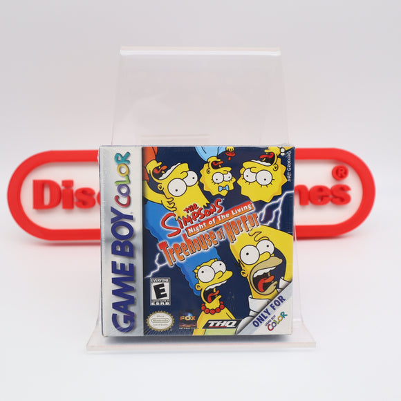 SIMPSONS: NIGHT OF THE LIVING TREEHOUSE OF HORROR - NEW & Factory Sealed with Authentic H-Seam! (Game Boy Color GBC)