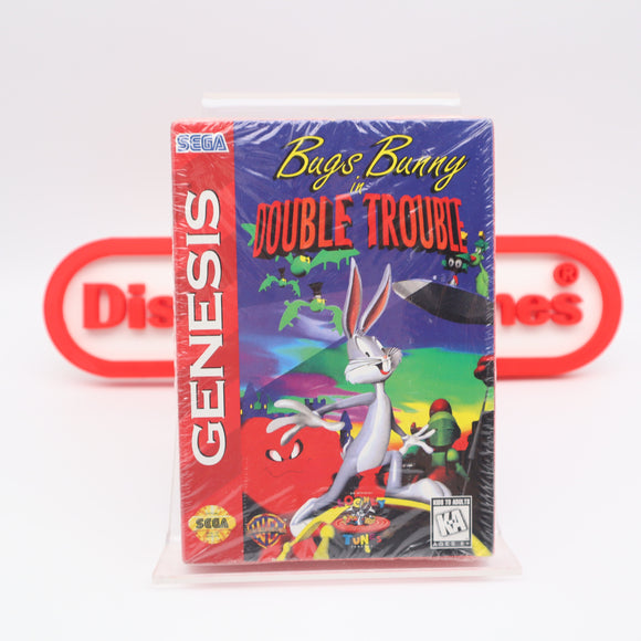 BUGS BUNNY IN DOUBLE TROUBLE - NEW & Factory Sealed with Authentic V-Overlap Seam! (Sega Genesis)